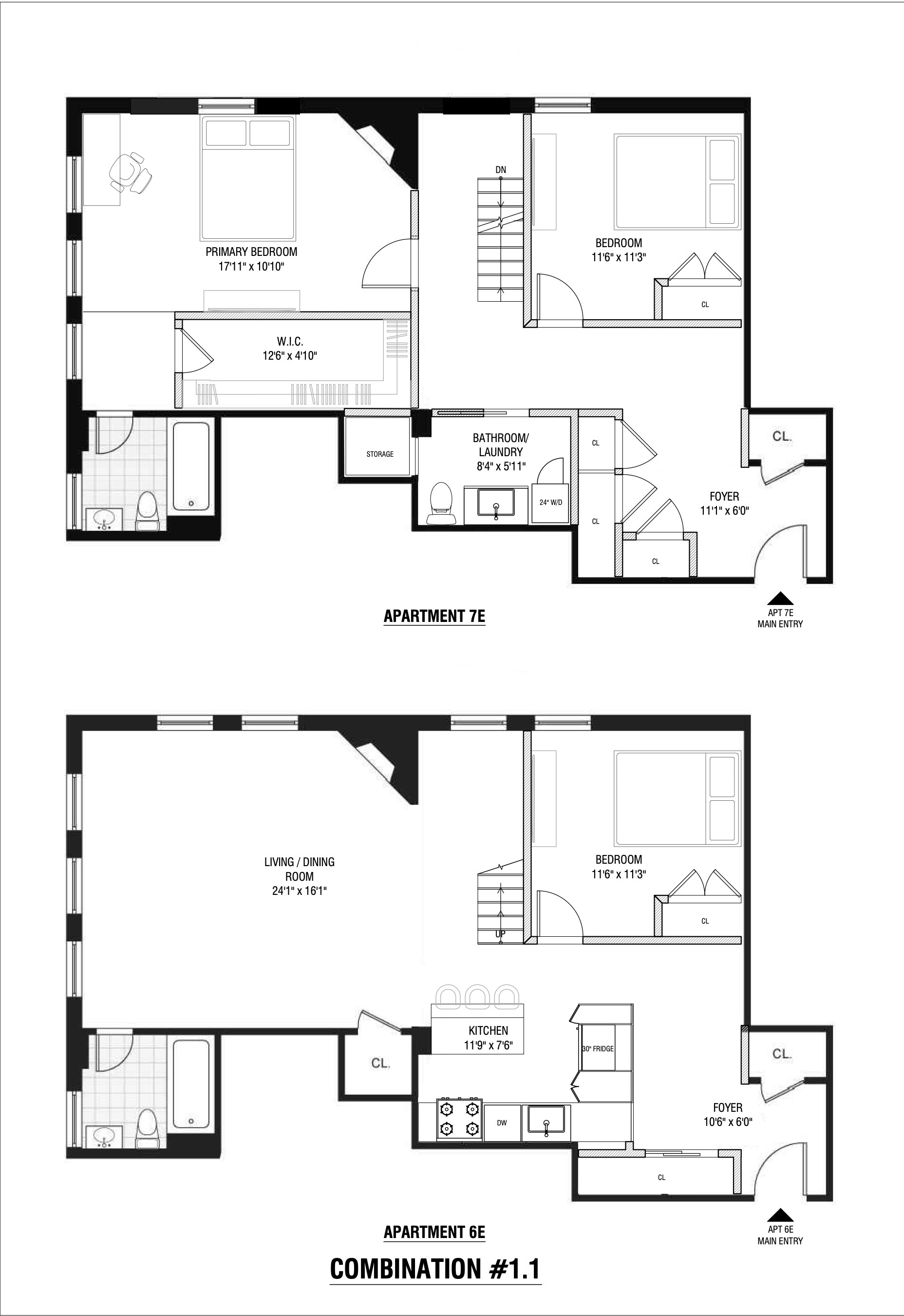 Floorplan for 284 5th Avenue, 6/7E