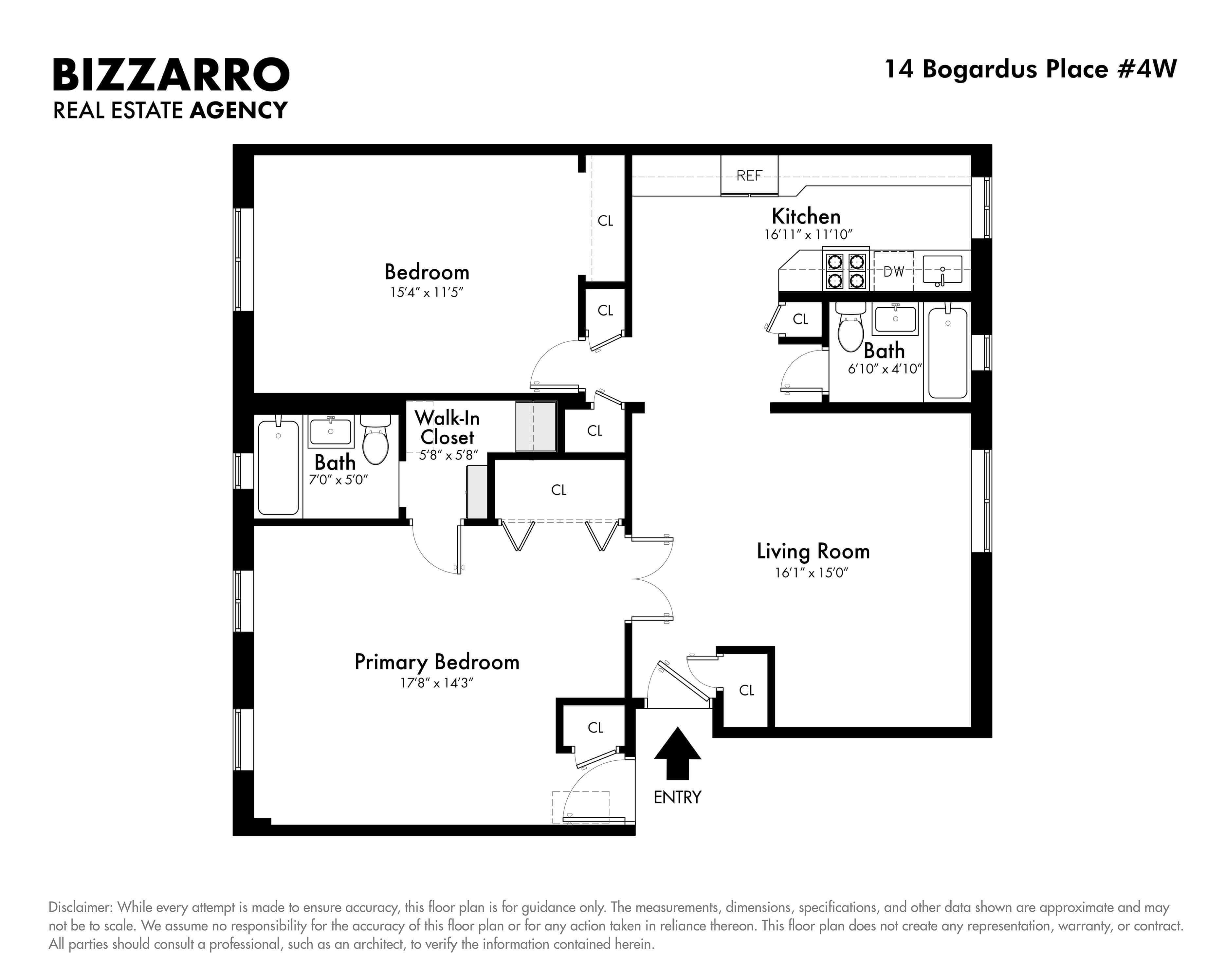 Floorplan for 14 Bogardus Place, 4WV