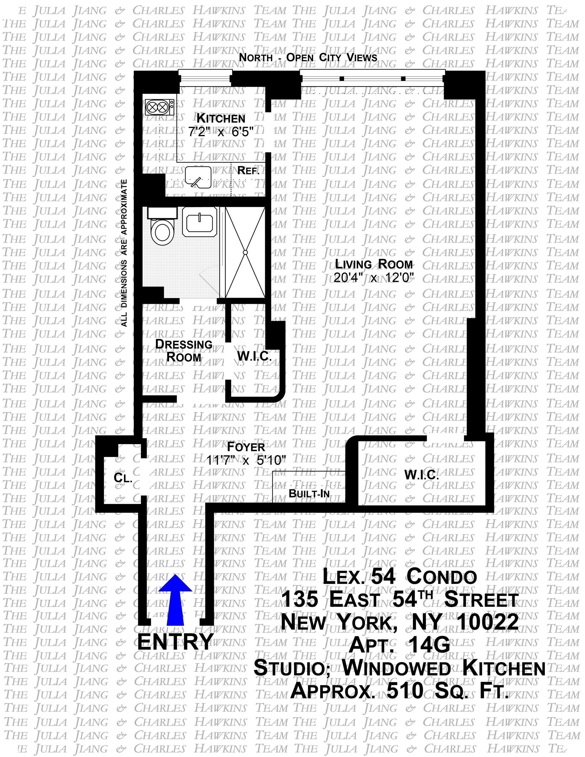 Floorplan for 135 East 54th Street, 14G