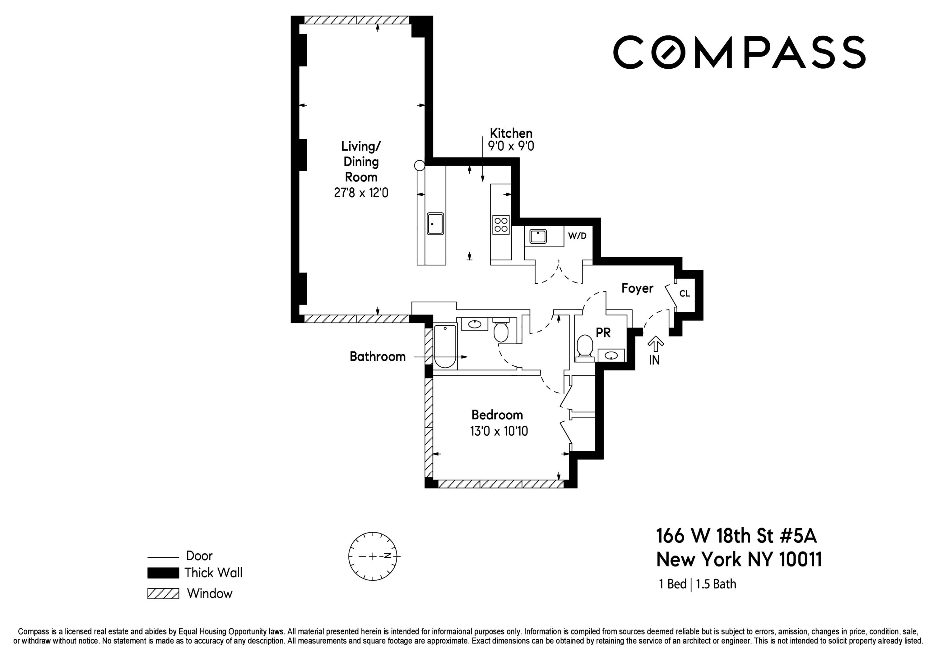 Floorplan for 166 West 18th Street, 5A