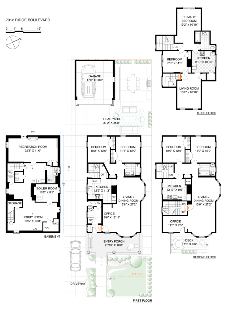 Floorplan for 7912 Ridge Boulevard