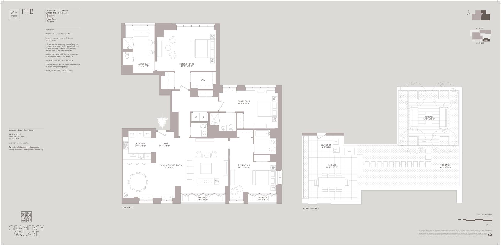 Floorplan for 225 East 19th Street, PHB