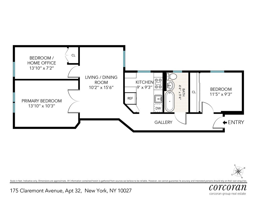 Floorplan for 175 Claremont Avenue, 32