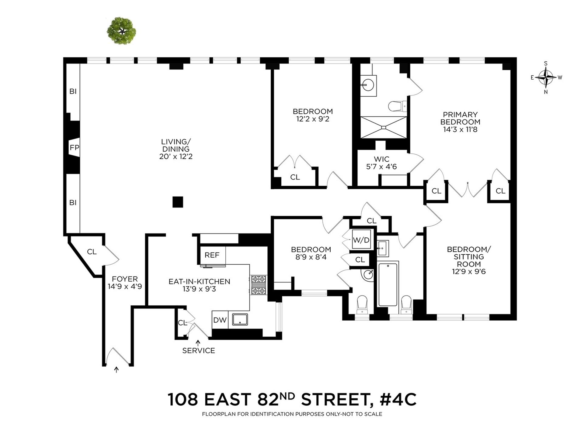 Floorplan for 108 East 82nd Street, 4C