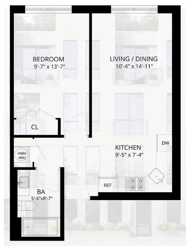 Floorplan for 1220 Putnam Avenue, 2B