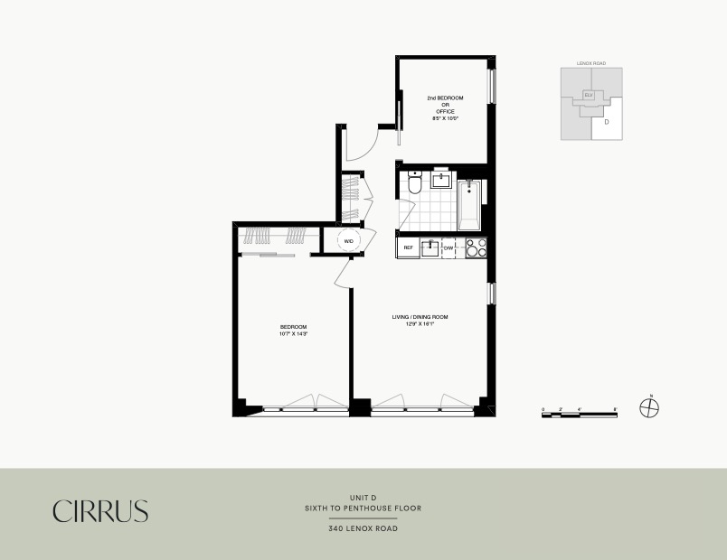 Floorplan for 340 Lenox Road, 8D