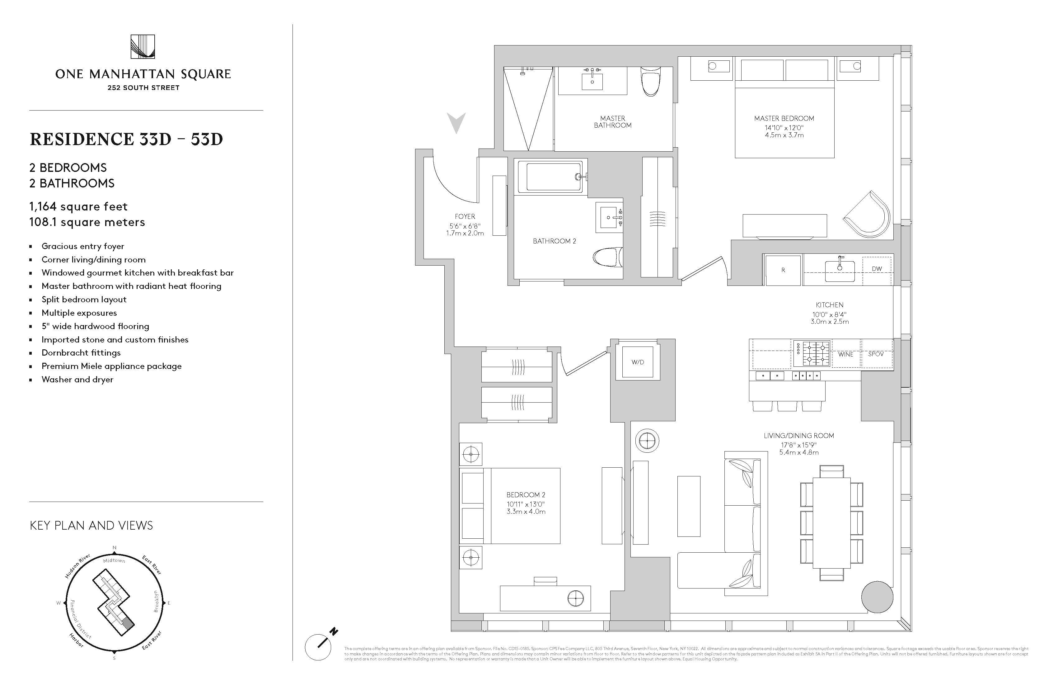 Floorplan for 252 South Street, 33D