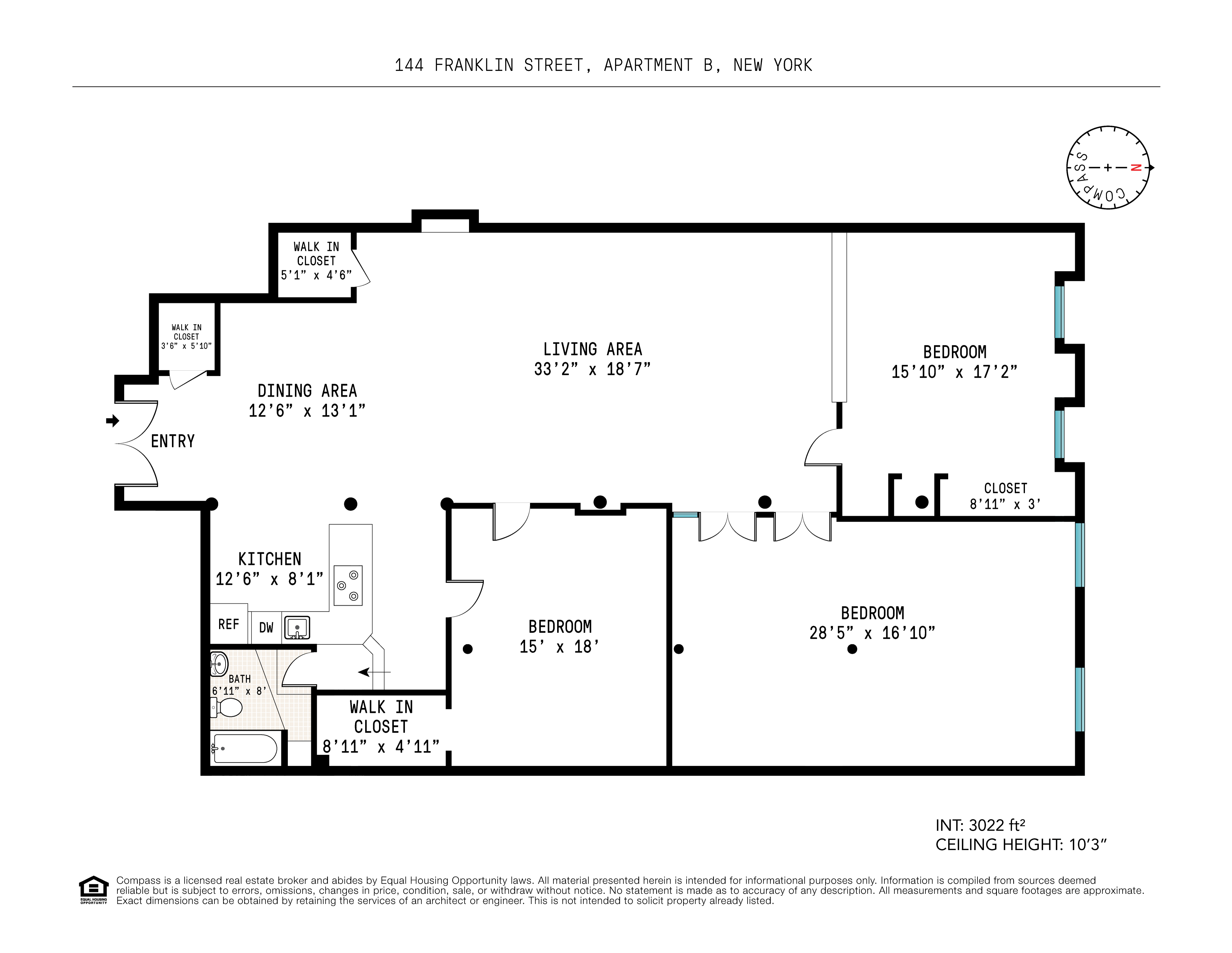 Floorplan for 144 Franklin Street, B