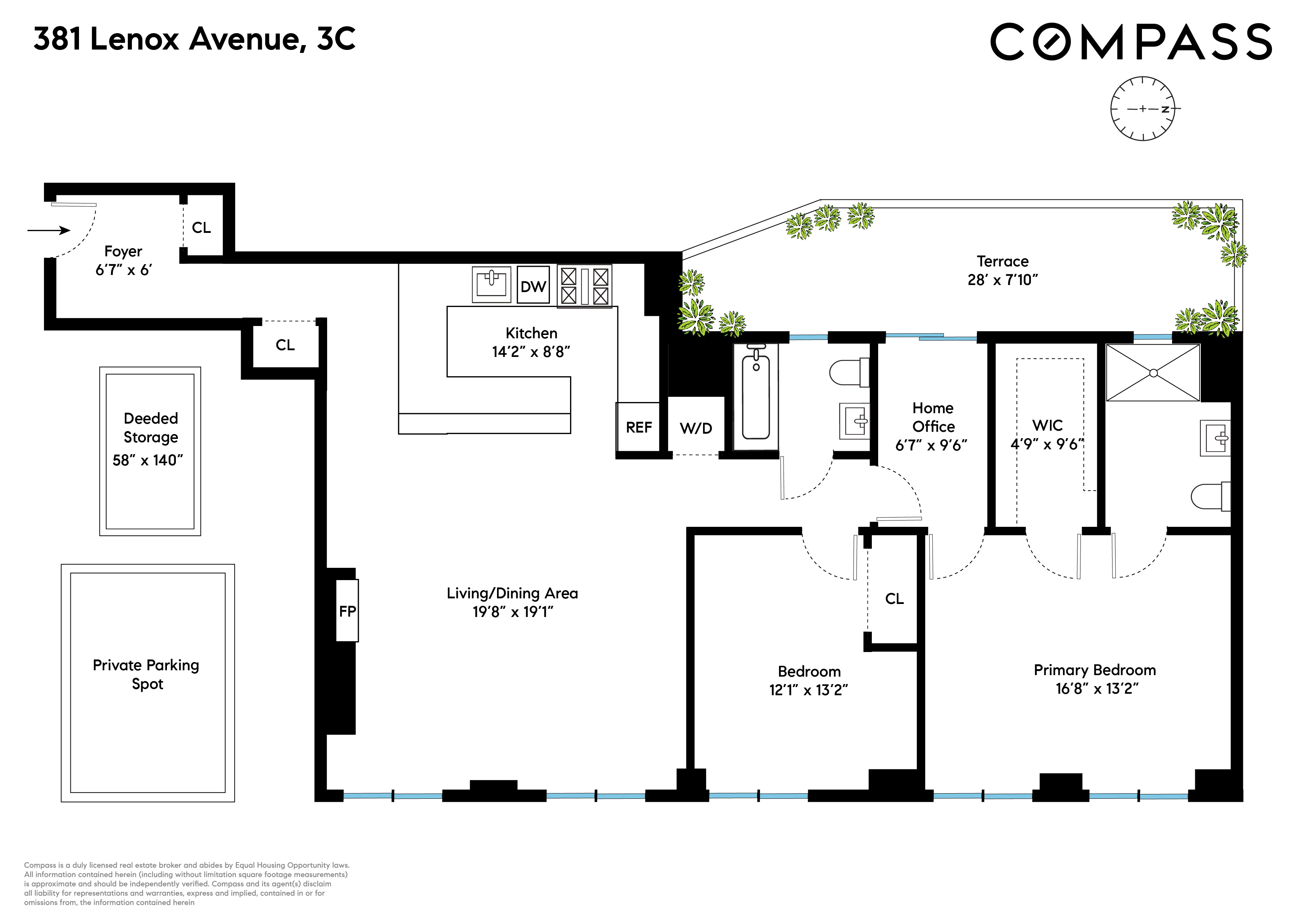 Floorplan for 381 Lenox Avenue, 3C