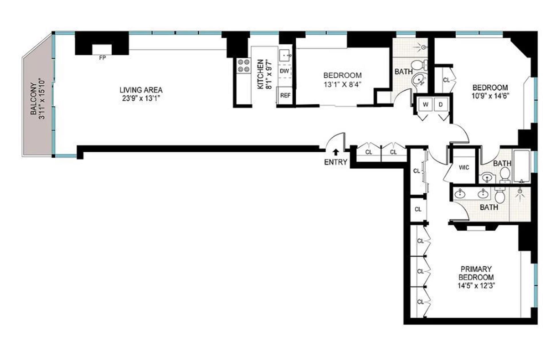 Floorplan for 330 East 75th Street, 31A