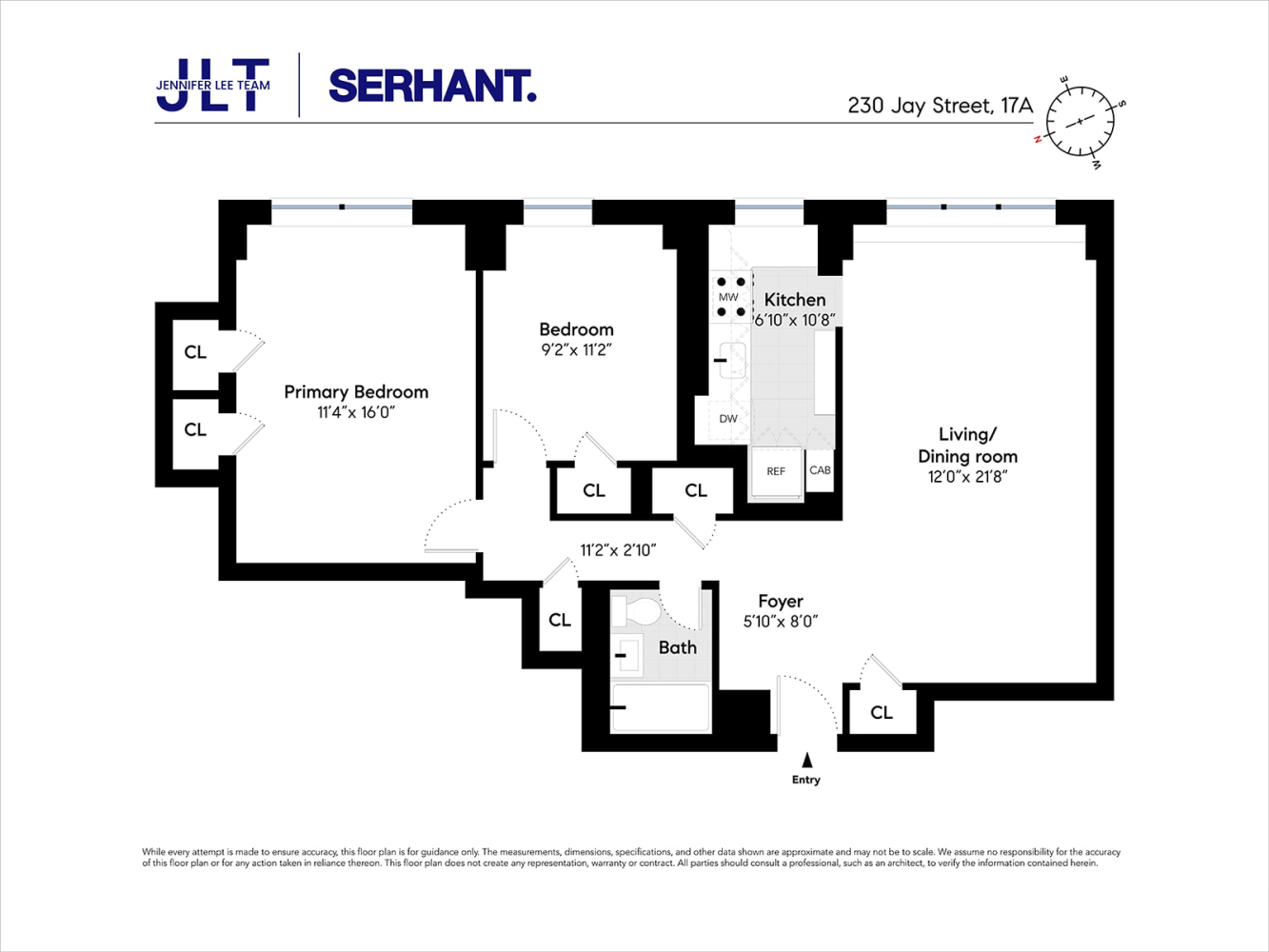 Floorplan for 230 Jay Street, 17A