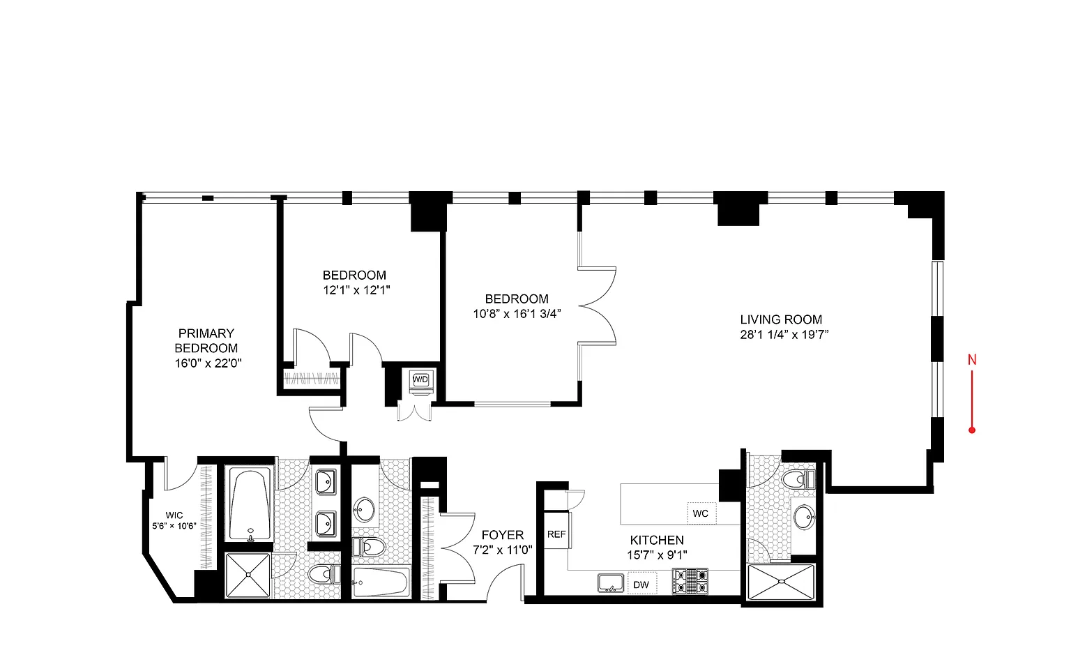 Floorplan for 130 West 30th Street, 11C