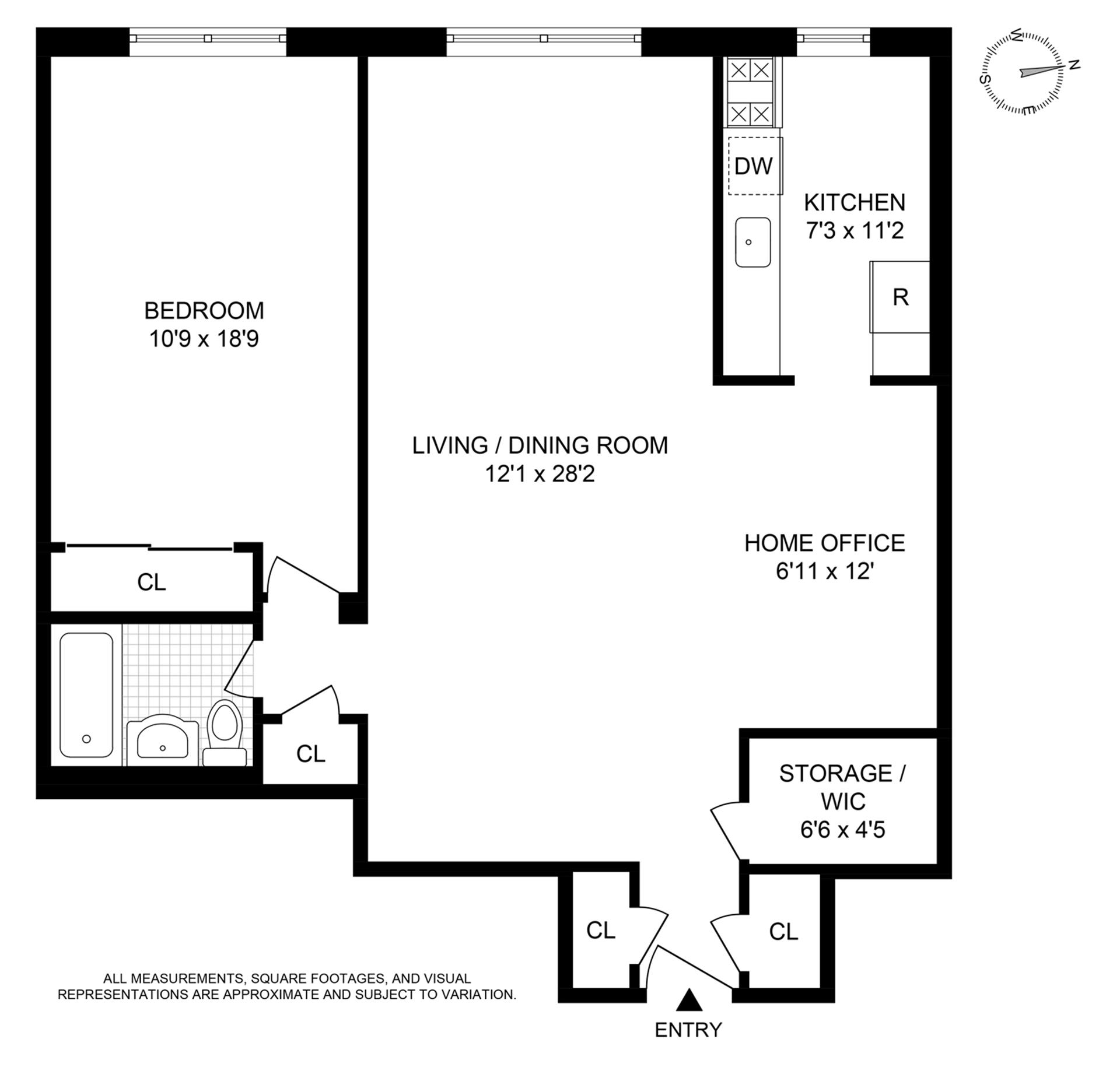 Floorplan for 616 East 18th Street, 4A