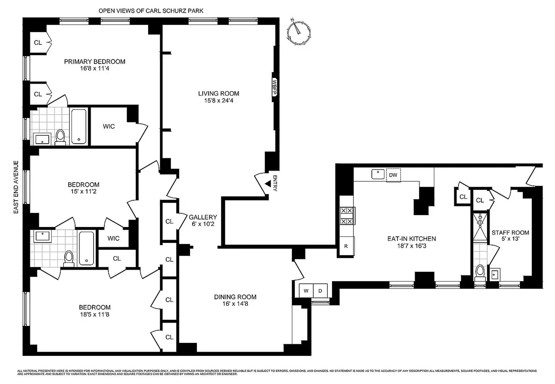 Floorplan for 1 Gracie Square, 7WW