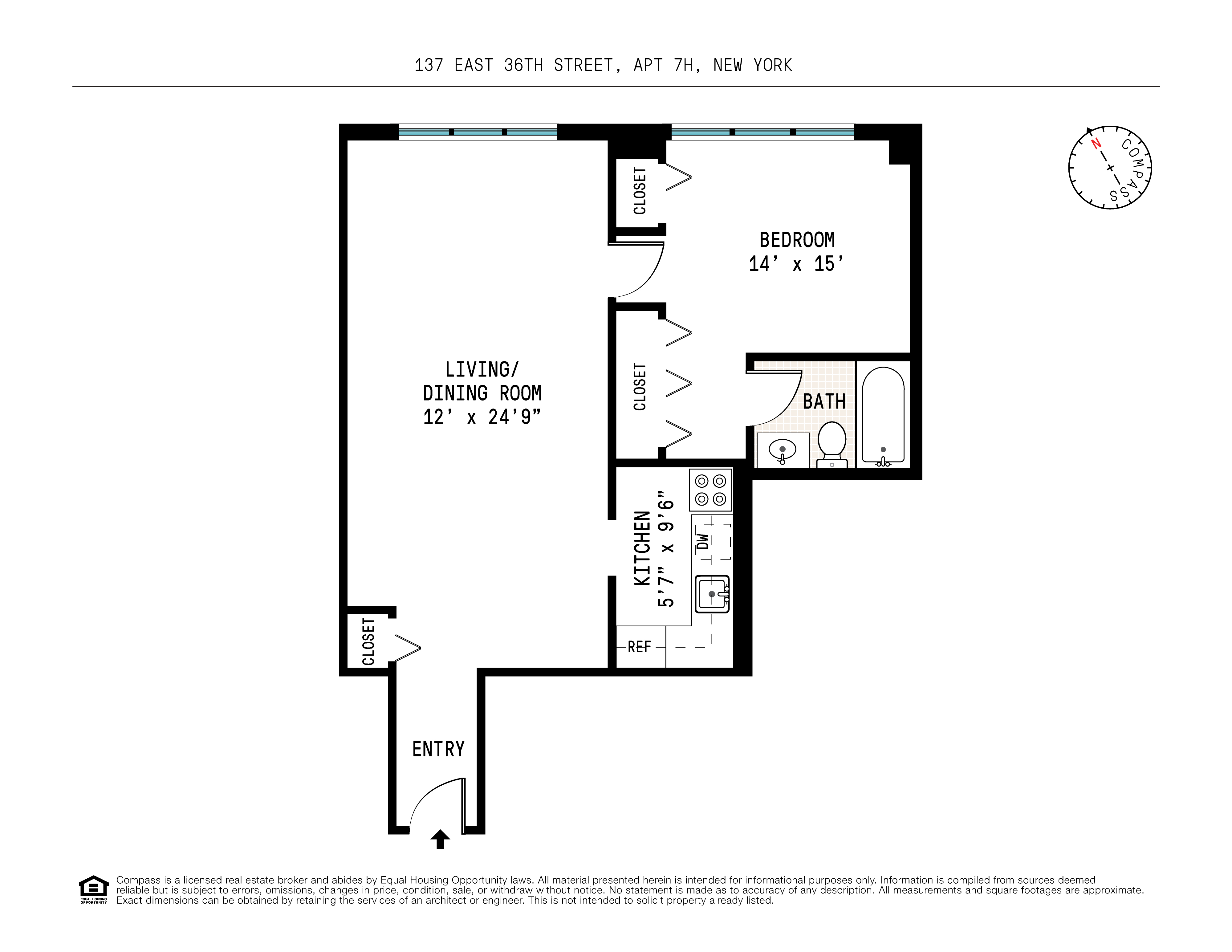 Floorplan for 137 East 36th Street, 7H