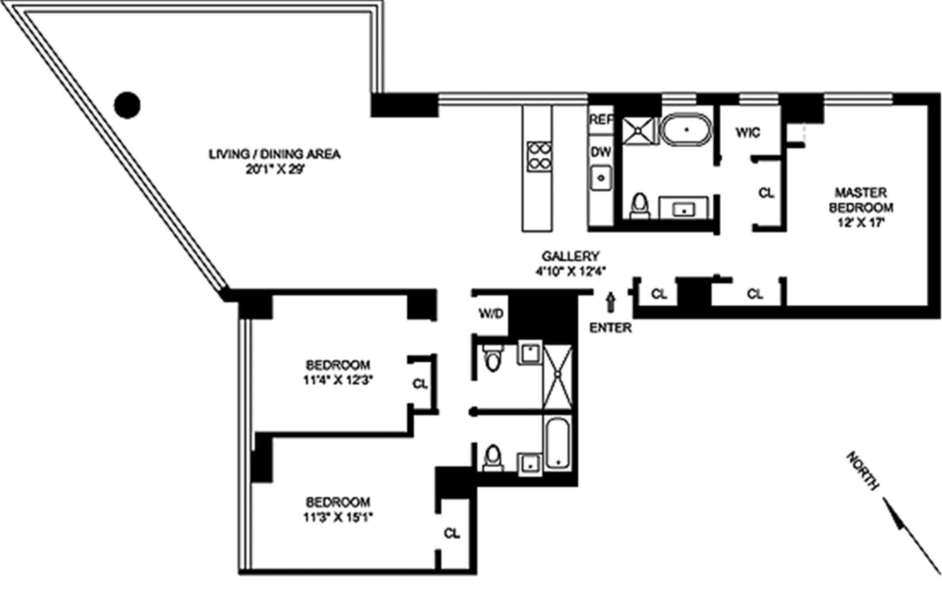 Floorplan for 207 East 57th Street, 31A