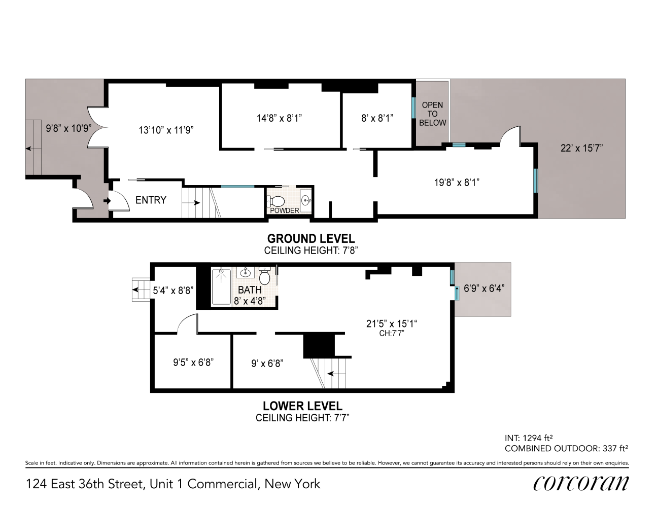 Floorplan for 124 East 36th Street, COMMERCIAL