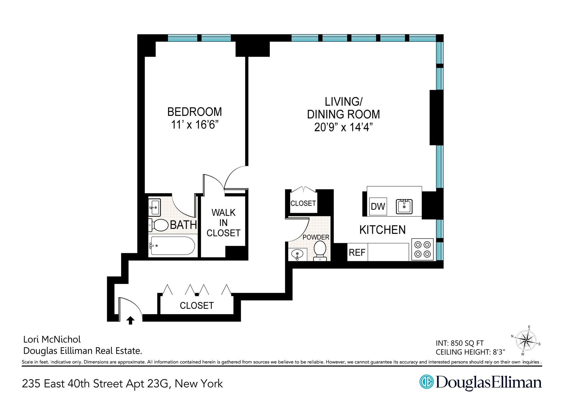 Floorplan for 235 East 40th Street, 23G