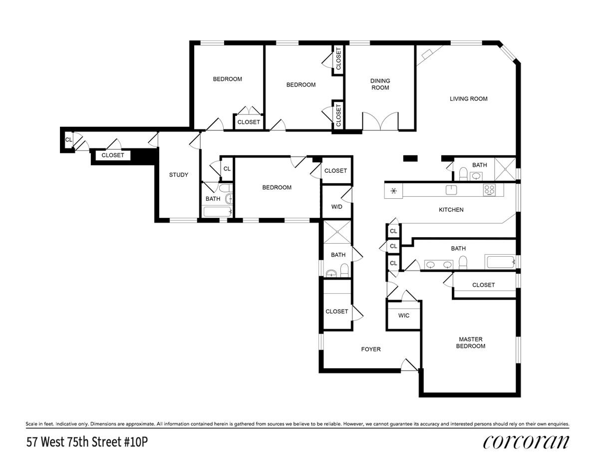 Floorplan for 321 Columbus Avenue, 10P