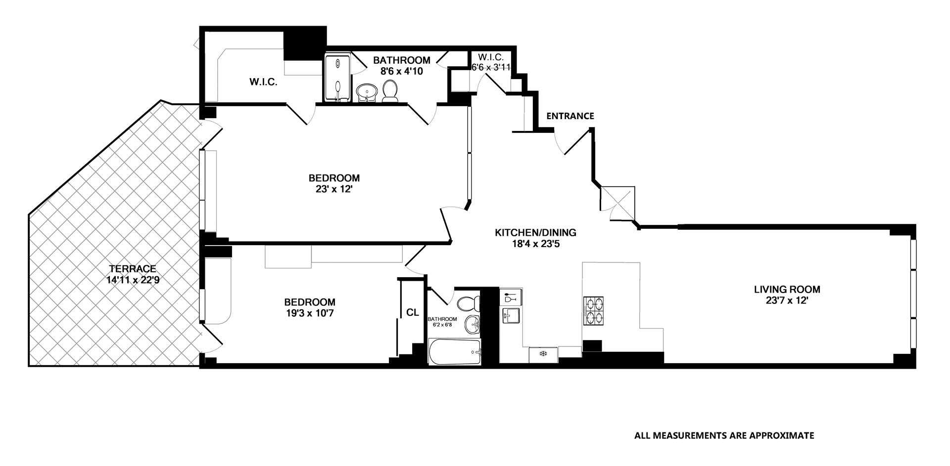 Floorplan for 201 East 37th Street, 2-G