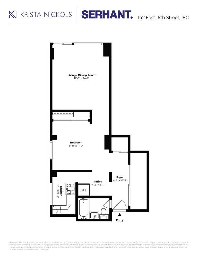 Floorplan for 142 East 16th Street, 18C