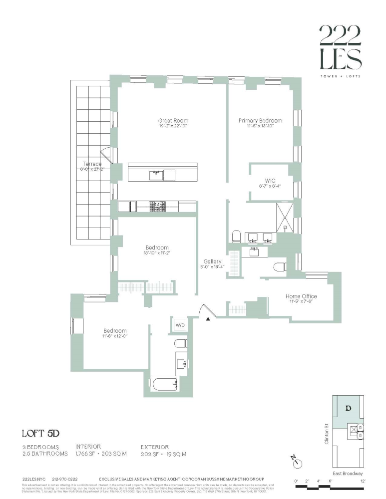 Floorplan for 222 East Broadway, 5D