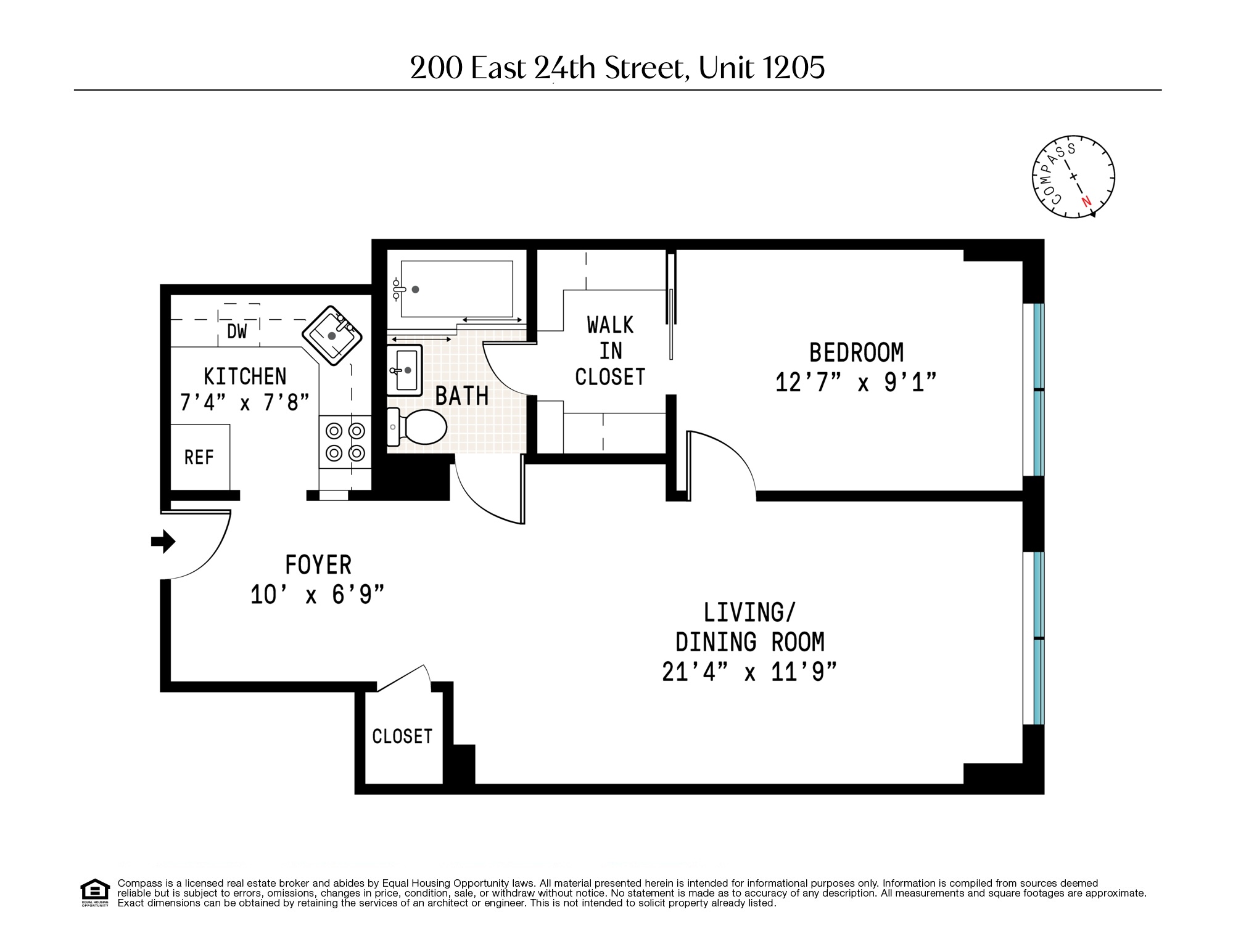 Floorplan for 200 East 24th Street, 1205