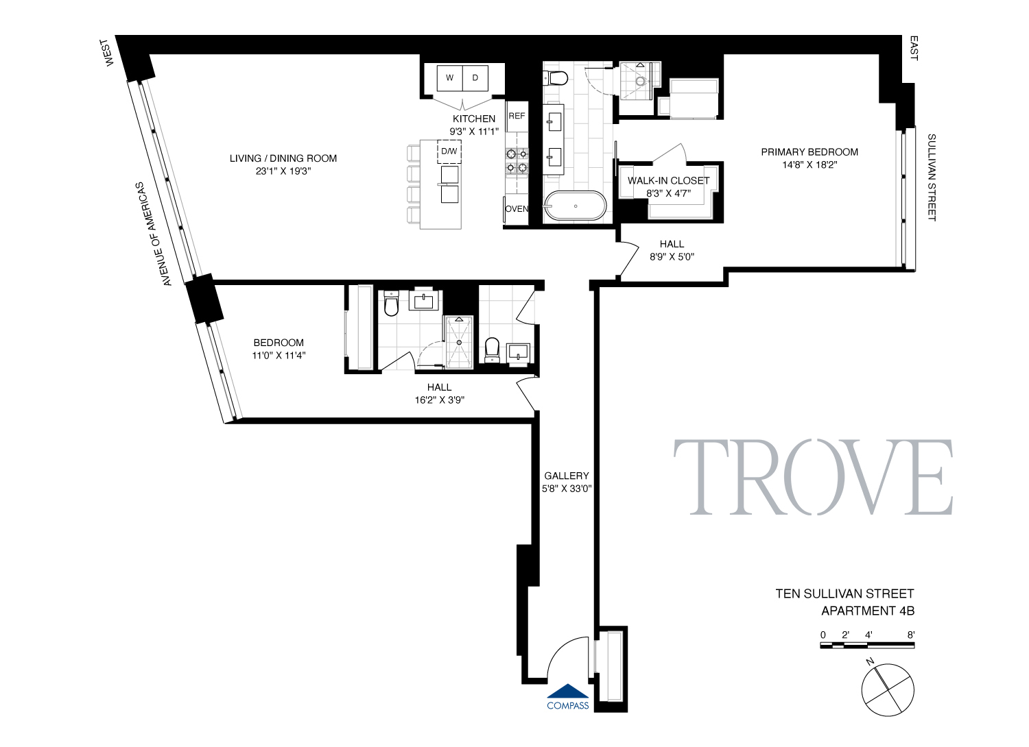 Floorplan for 10 Sullivan Street, 4B