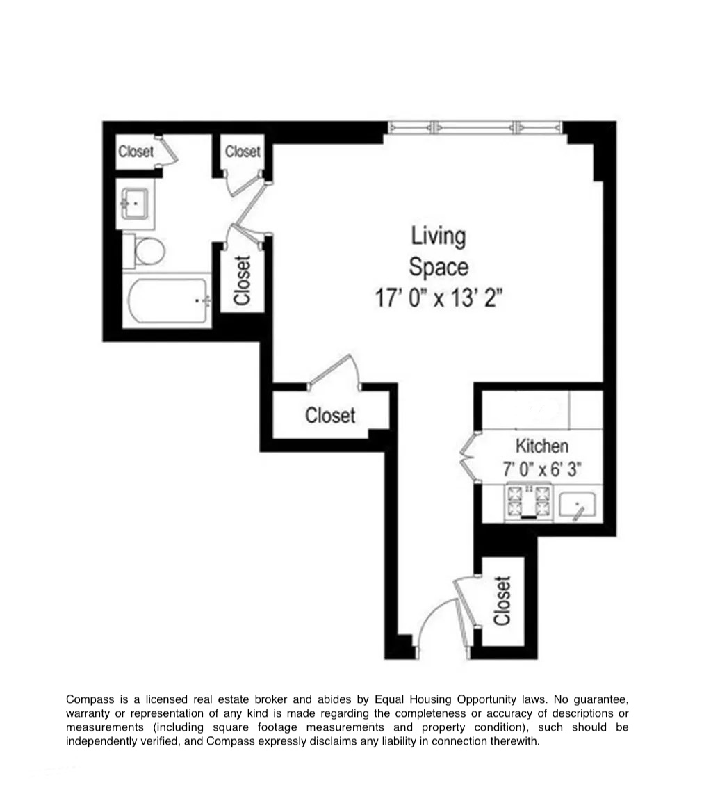 Floorplan for 77 West 55th Street, 16A