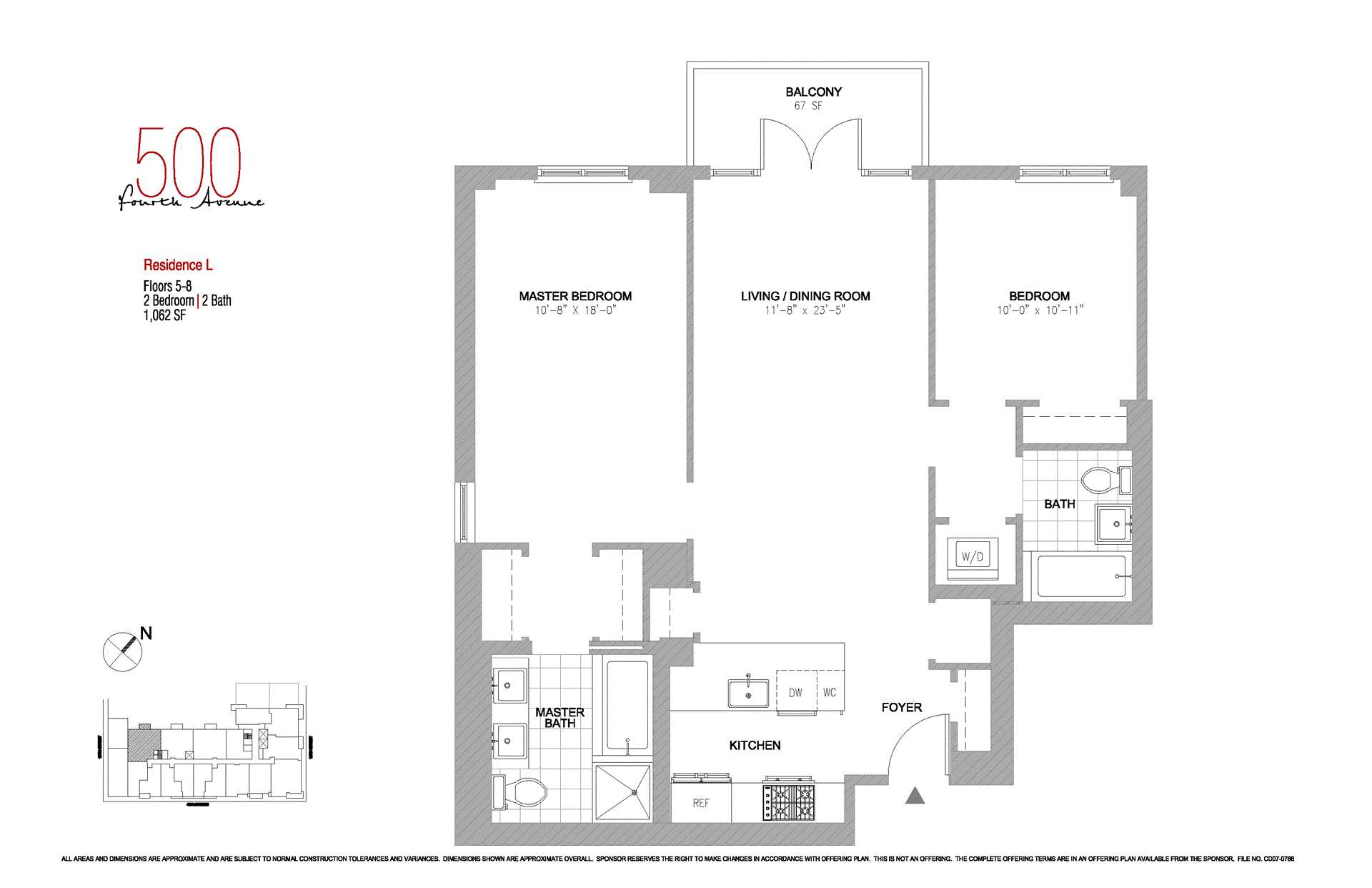 Floorplan for 500 4th Avenue, 5L