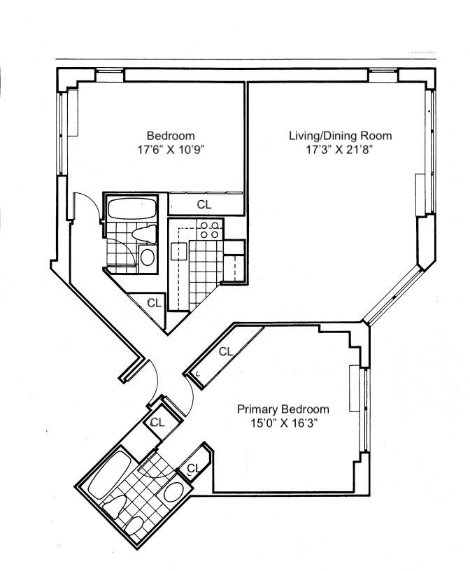 Floorplan for 303 East 43rd Street, 26A