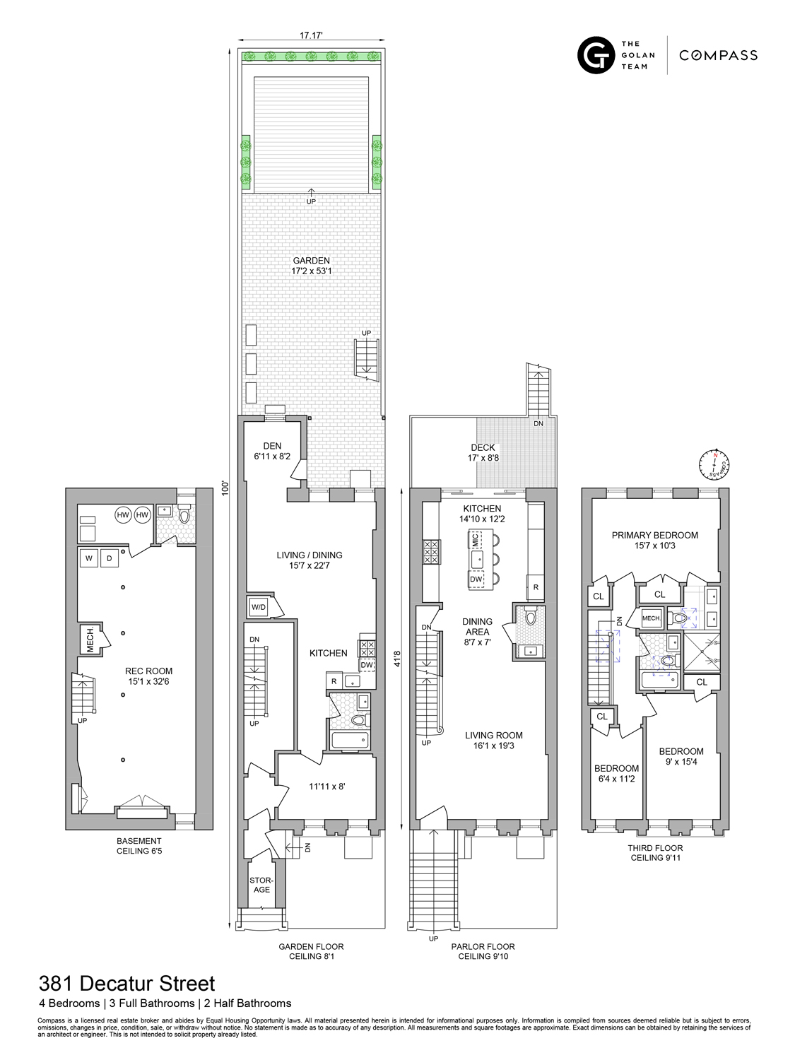 Floorplan for 381 Decatur Street