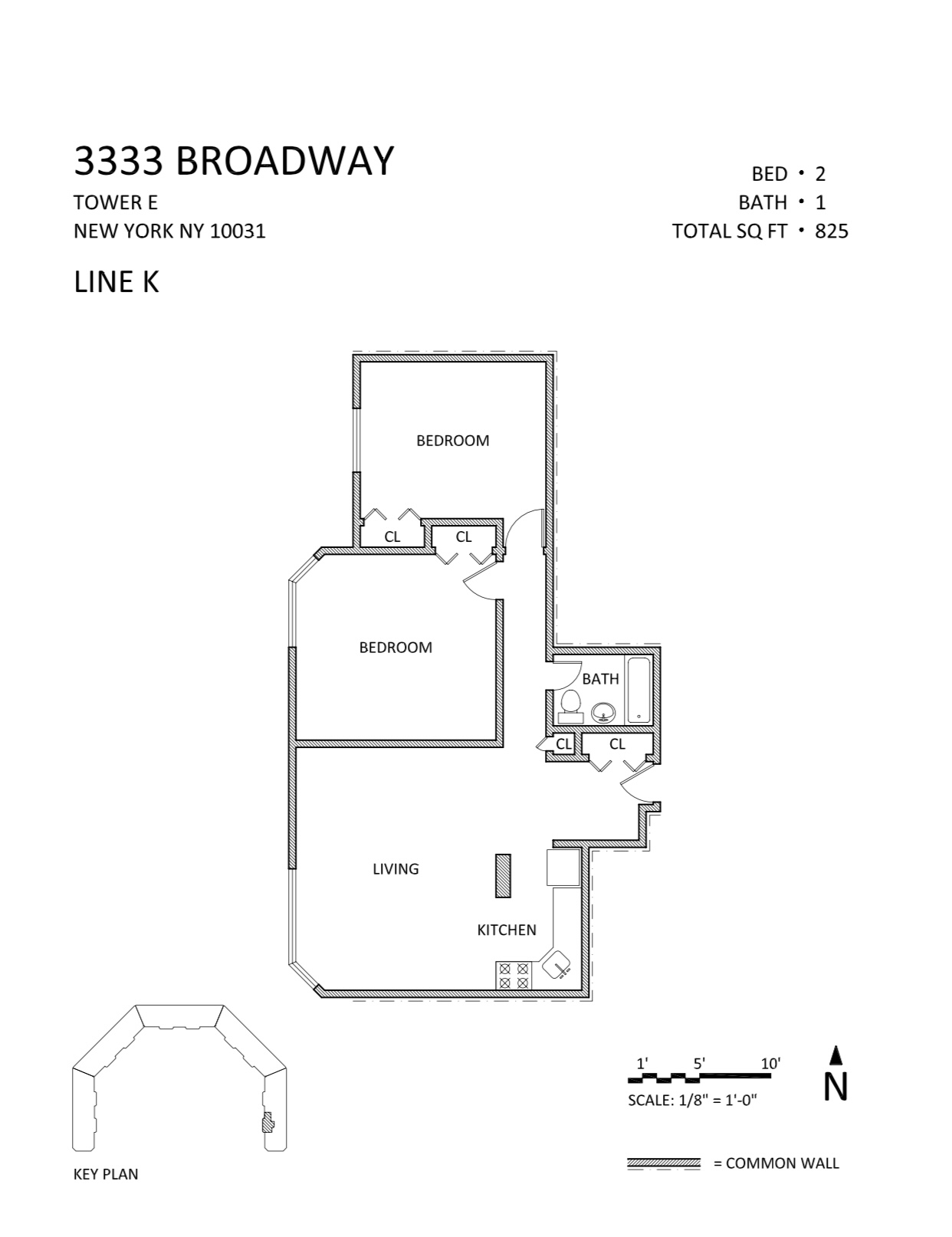 Floorplan for 3333 Broadway, E8K