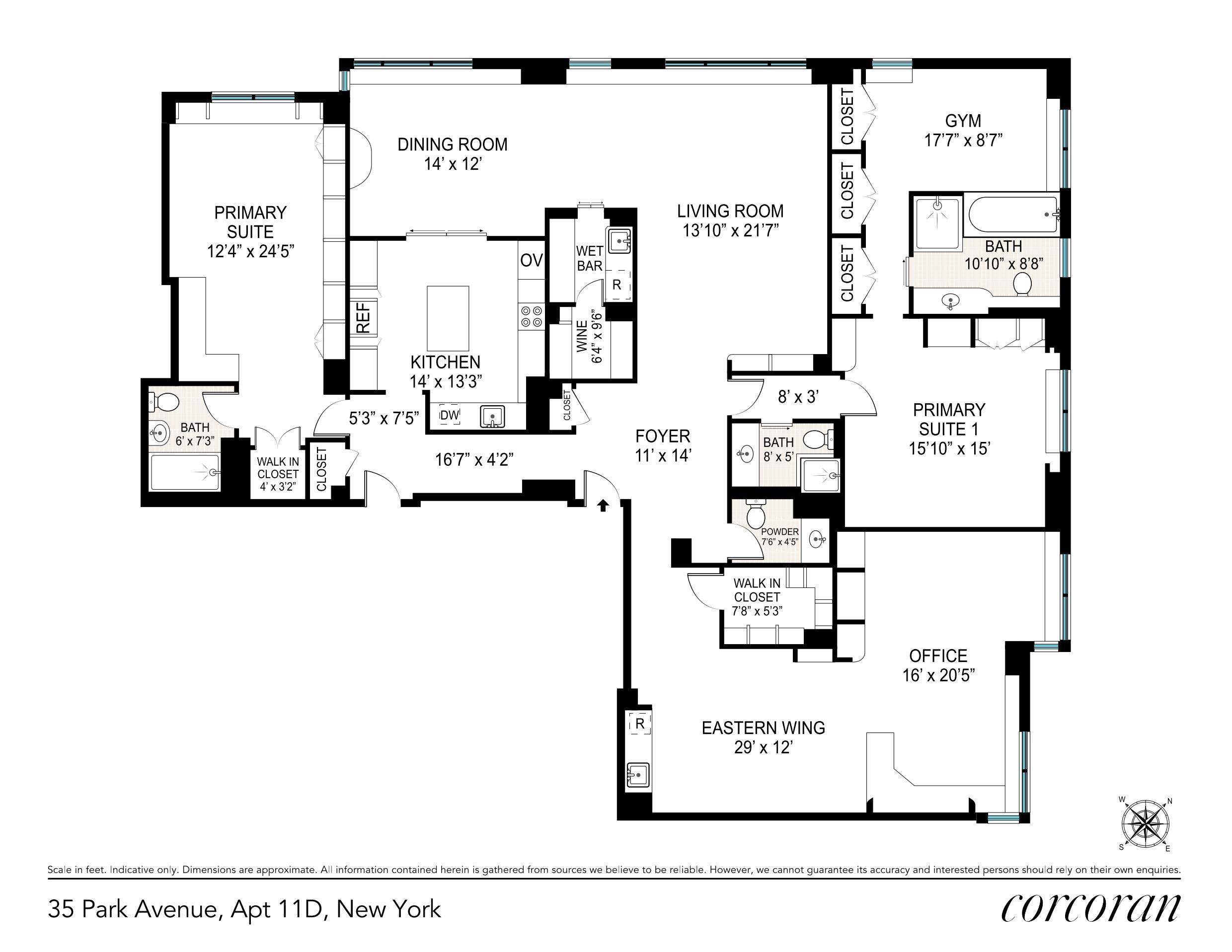 Floorplan for 35 Park Avenue, 11D