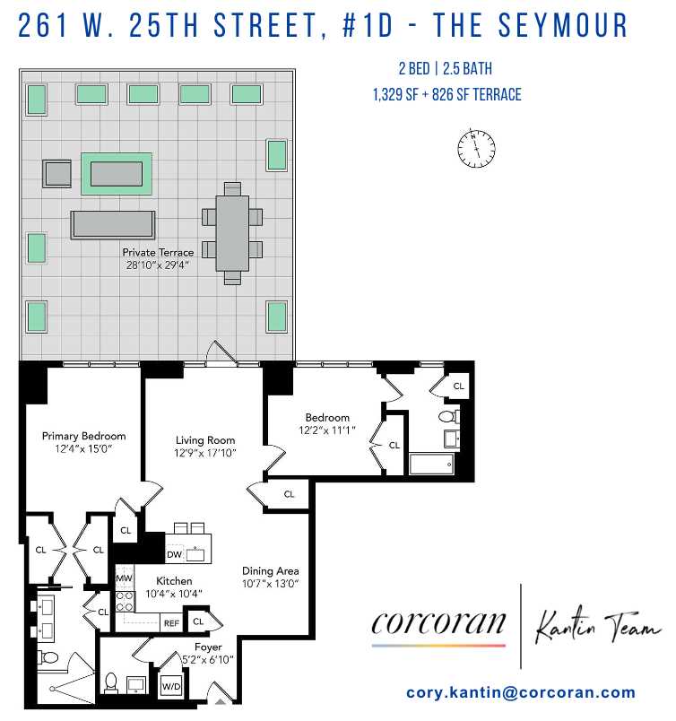 Floorplan for 261 West 25th Street, 1D