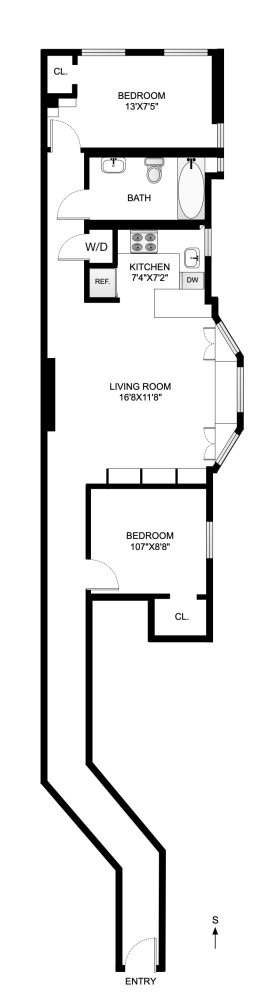 Floorplan for 242 West 104th Street, 6WR