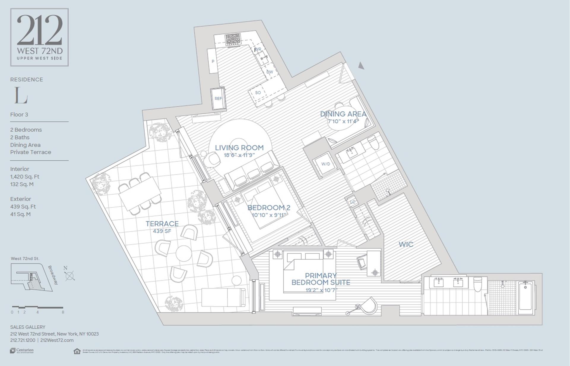 Floorplan for 212 West 72nd Street, 3L