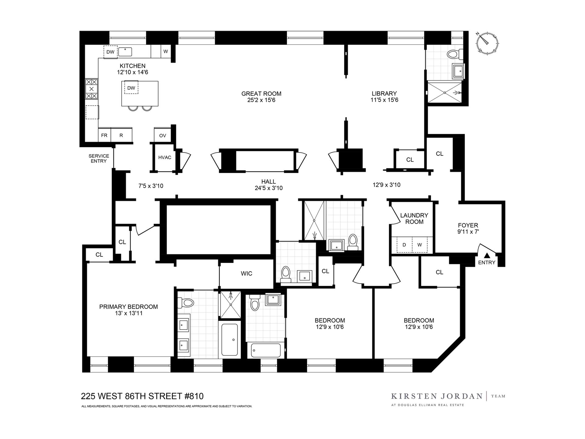 Floorplan for 225 West 86th Street, 810