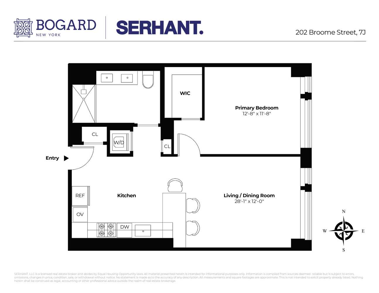 Floorplan for 202 Broome Street, 7J