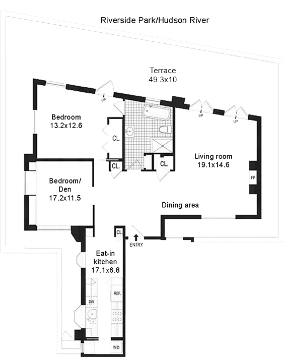 Floorplan for 52 Riverside Drive, PH