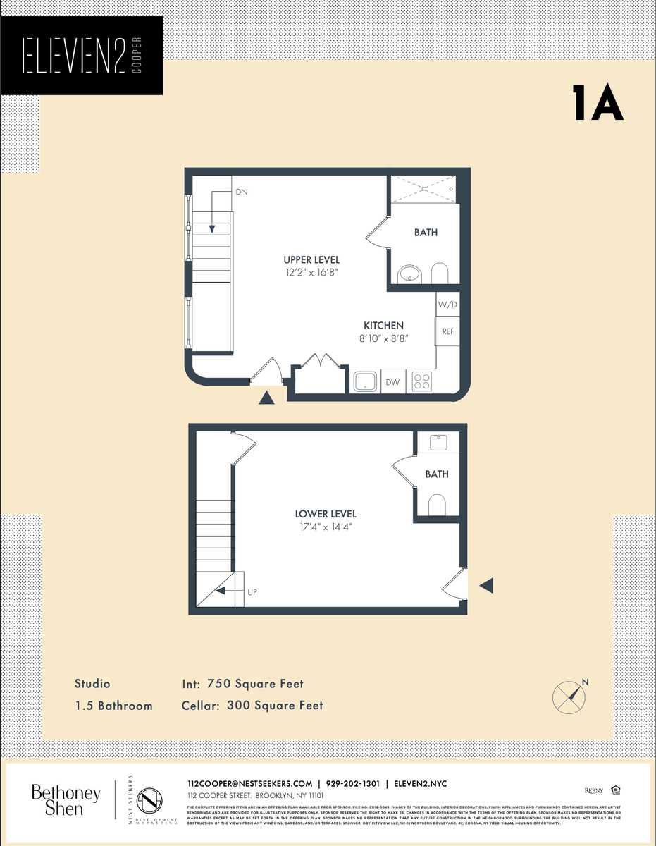 Floorplan for 112 Cooper Street, 1-F