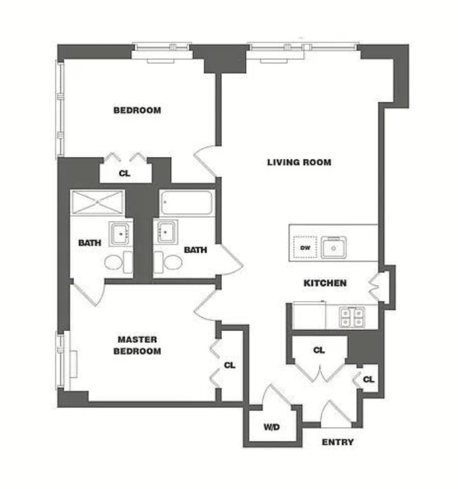 Floorplan for 1 North 4th Place, 35D