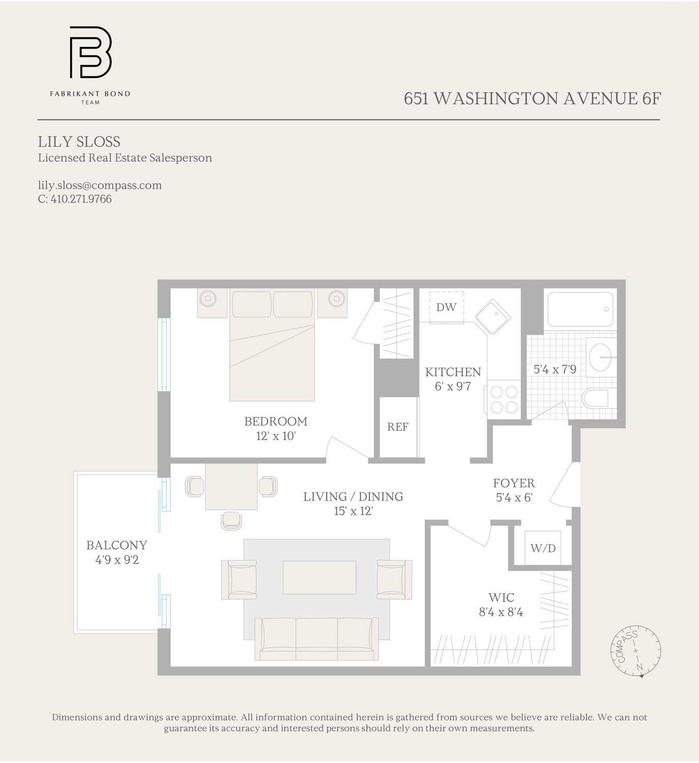 Floorplan for 651 Washington Avenue, 6F