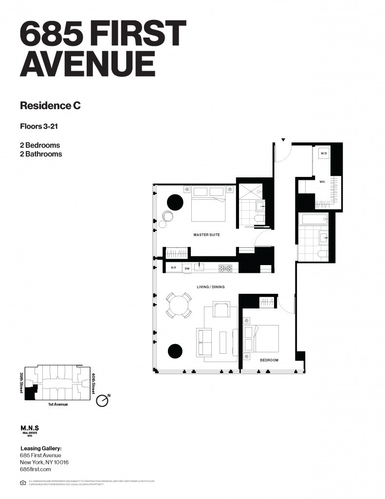 Floorplan for 685 1st Avenue, 11-C