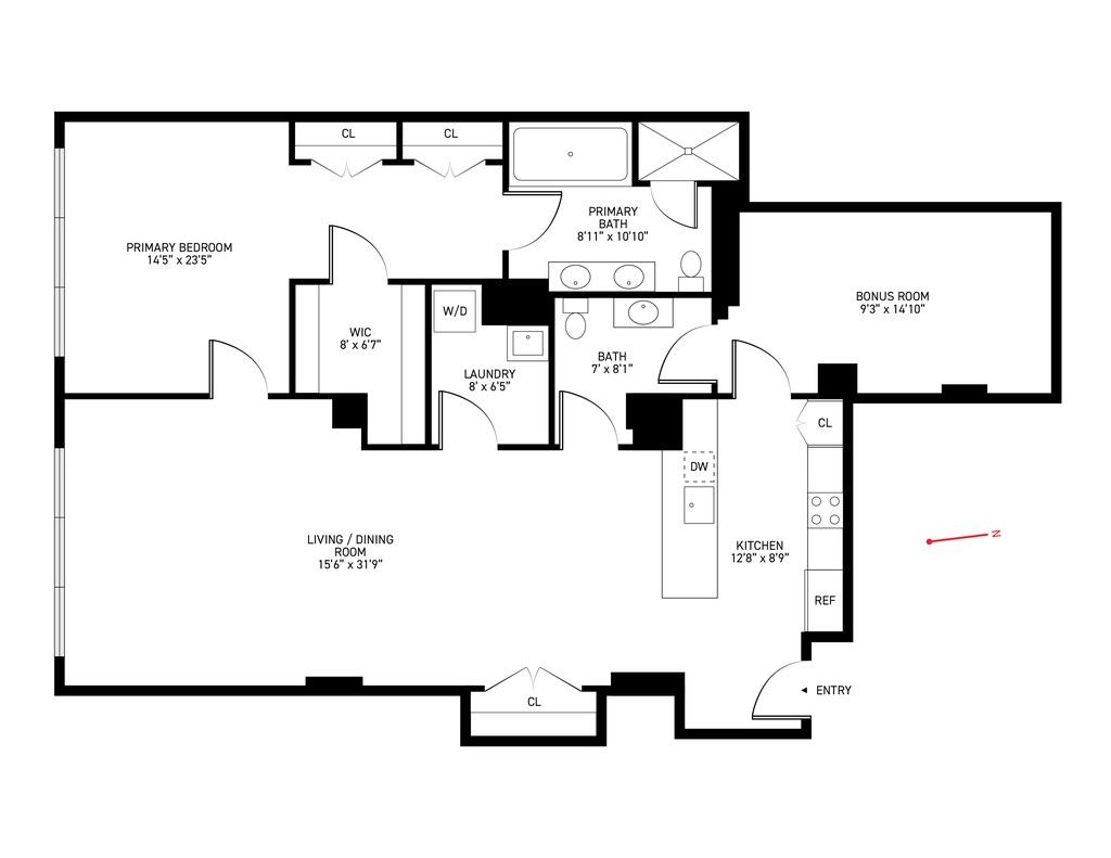 Floorplan for 30 Main Street, 3-D