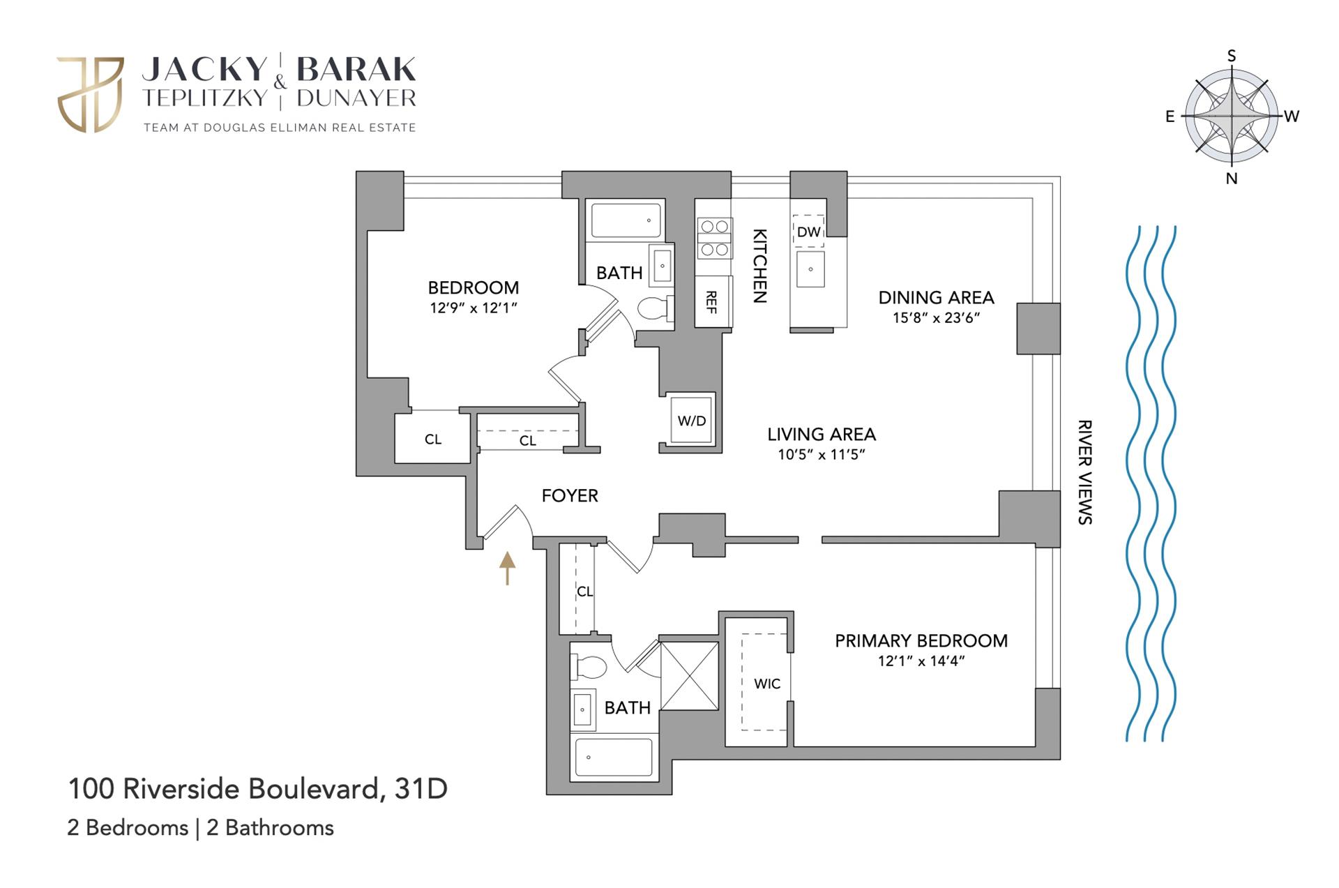 Floorplan for 100 Riverside Boulevard, 31D