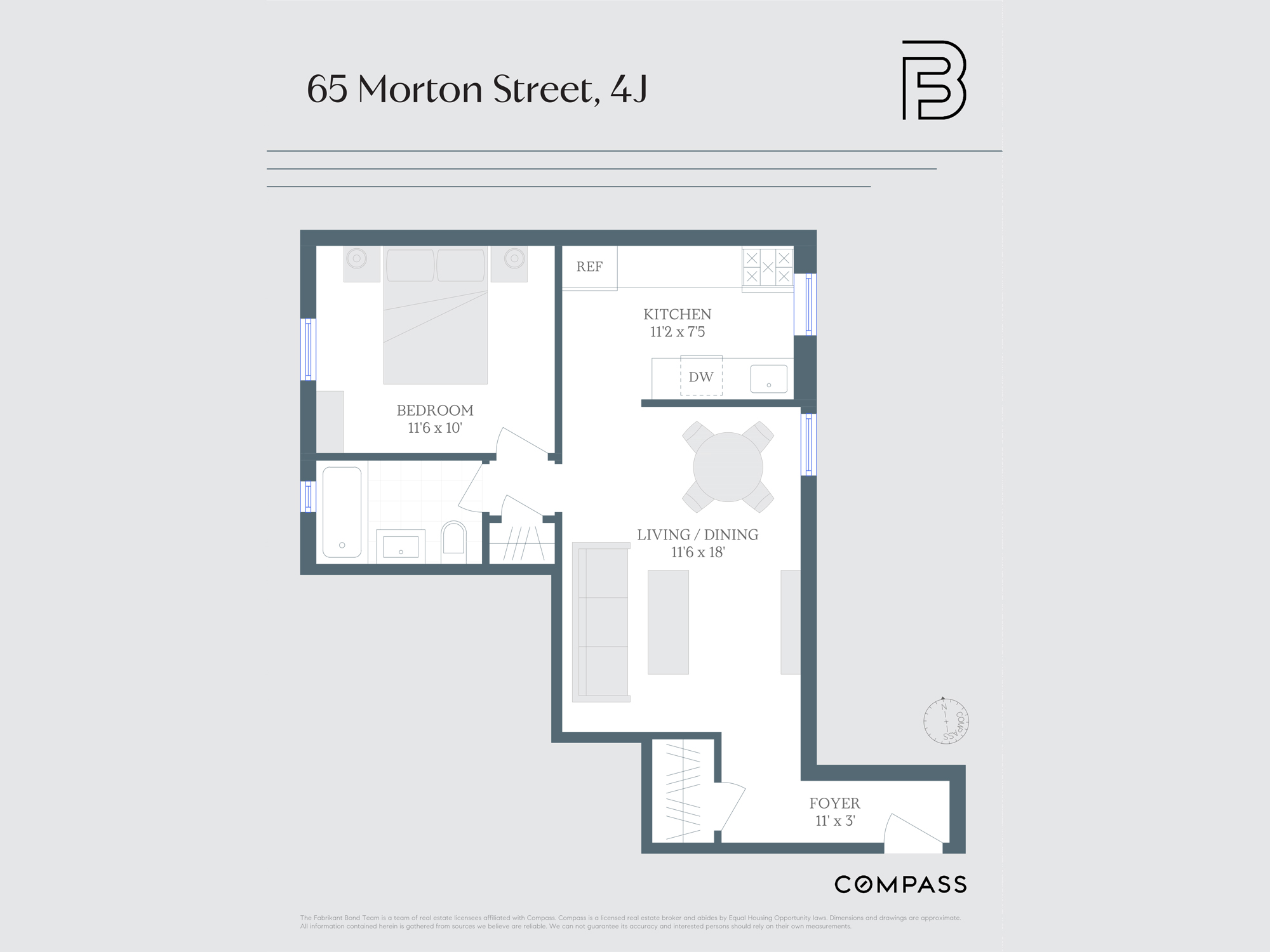 Floorplan for 65 Morton Street, 4J