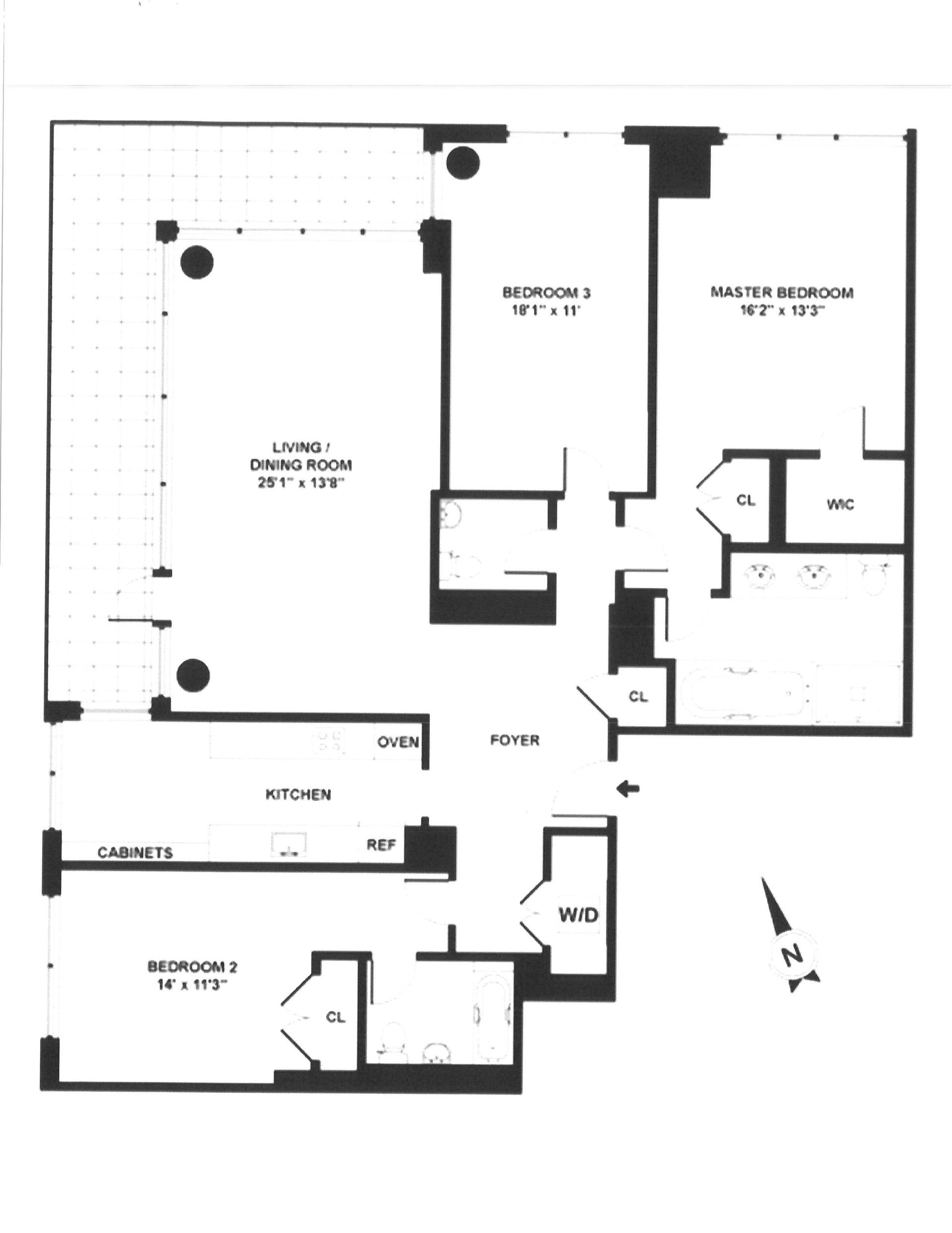 Floorplan for 310 East 53rd Street, 20B