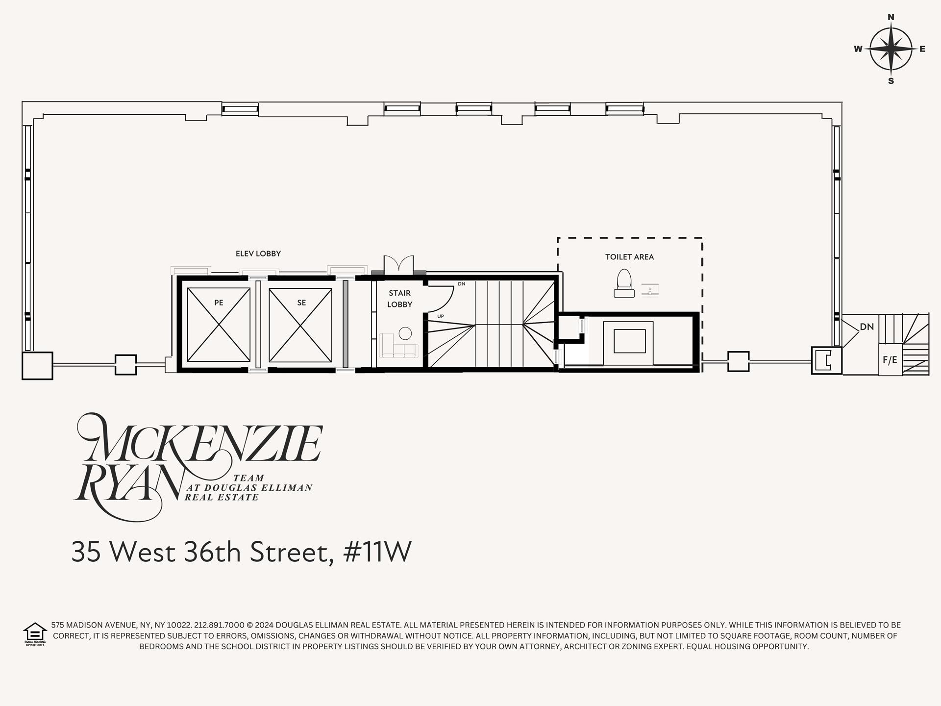 Floorplan for 35 West 36th Street, 11W