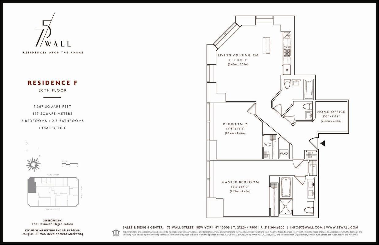 Floorplan for 75 Wall Street, 20F